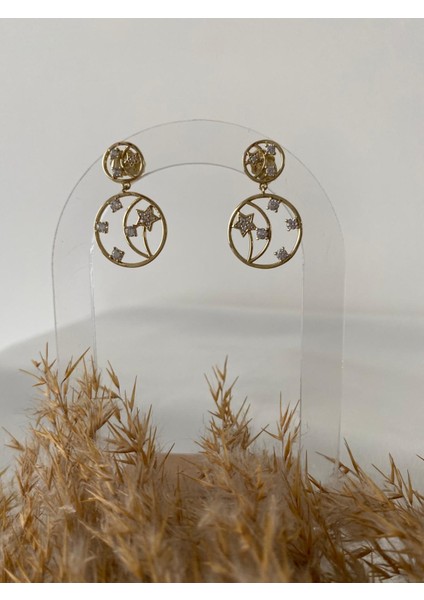 Ay Yıldız Detaylı Xupıng Çelik Küpe fiyatları