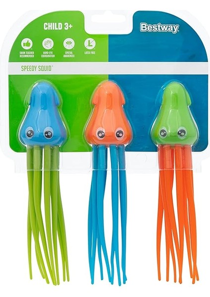 Speedy Squid Dalış Figür Seti, 3'lü Set 16,8 x 4,5 x 4,5 cm modelleri