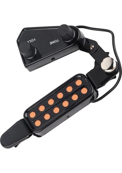 Akustik Gitar Alıcısı Için Gitar Pick UP12 Ses Deliği Manyetik Pikap Dönüştürücü Akustik Gitar Için Ses Tonu Tuner Kiti ile