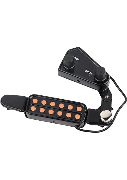 Akustik Gitar Alıcısı Için Gitar Pick UP12 Ses Deliği Manyetik Pikap Dönüştürücü Akustik Gitar Için Ses Tonu Tuner Kiti ile modelleri