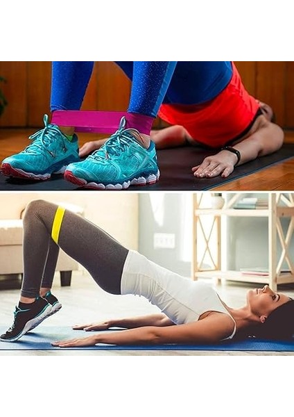5li Egzersiz Direnç Bant Seti Pilates Crossfit Ekipmanları indirimleri