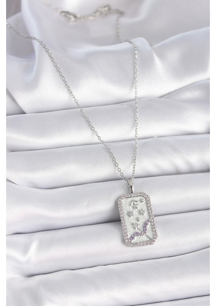 bulurum 316l çelik gümüş renk zincir yay burcu zirkon taşlı kadın ke fiyatları