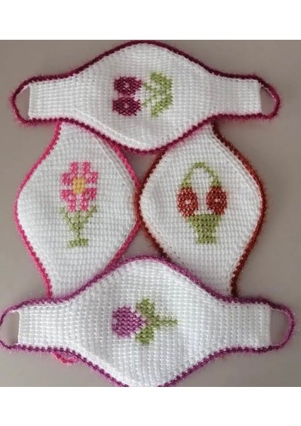 El Örgüsü Çiçek Desenli Lif Takımı – 6'lu El Emeği Çeyizlik Banyo Lifi fiyatları