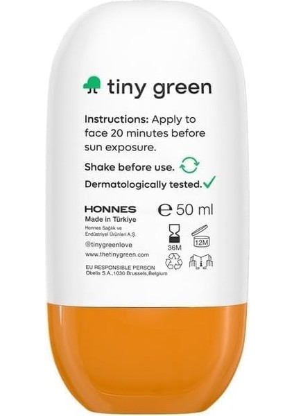Tiny Green Yüz Güneş Sütü SPF50 Plus 50 ml fiyatları