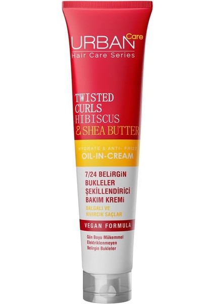 Care Twisted Curls Hibiscus & Shea Butter Kıvırcık ve Dalgalı Saçlara Özel Durulanmayan Bakım Kremi 175 Ml- Vegan