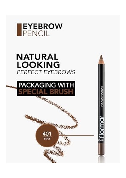 Flormar Özel Fırça Kapaklı Kaş Kalemi (Açık Kahverengi) - Eyebrow Pencil - 401-8690604109418 (Kahve) modelleri