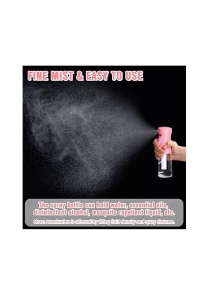 Doldurulabilir Sis Sprey Şişesi Saç ve Cilt Bakımı Bitki Evcil Hayvan Temizlik Kullanımı Için modelleri