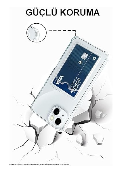 Iletişim Samsung Galaxy A54 Kapak Kamera Korumalı Kartlıklı Darbe Emici Özellikli Şeffaf Silikon Kılıf fırsatları