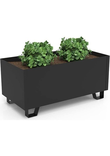 Metal Saksı Büyük Boy (Siyah)