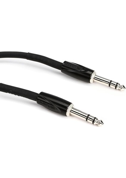 Siyah Serisi Ara Bağlantı Kablosu, 1/4-Inç Trs - 1/4-Inç Trs, Dengeli, 3-Feet