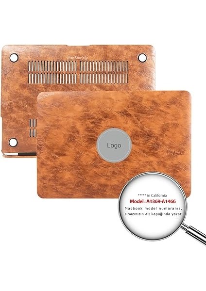 Macbook Air Kılıf 13 Inç Deri LEAT01 (Eski Usb'li Model 2010-2017) A1369 A1466 ile Uyumlu Kahverengi fiyatları