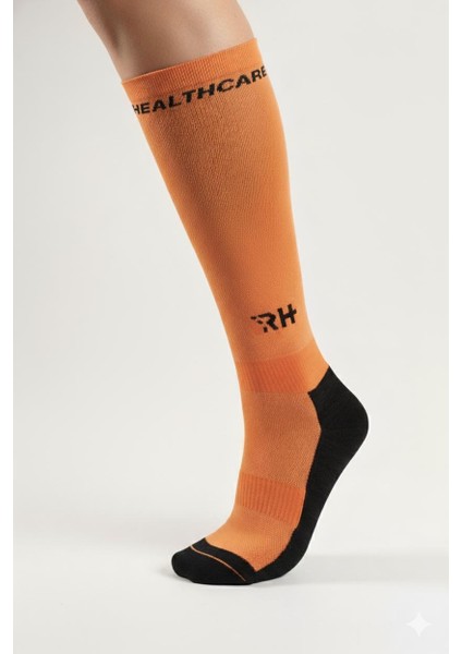 Proride Gümüş Iplikli+Havlu Uzun Çorap Turuncu Siyah