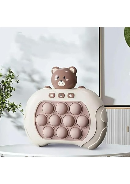 Konsol Sesli Işıklı Pop It Oyuncak Elektronik Popit Sevimli Ayıcık Oyun Konsolu PB129801 fiyatları