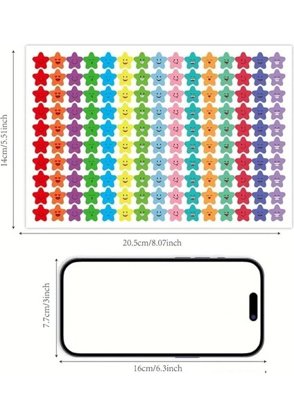 Selection Renkli Yıldız Sticker Çıkarma Seti 600 Adet 4 Sayfa Öğrenci Hediyesi modelleri
