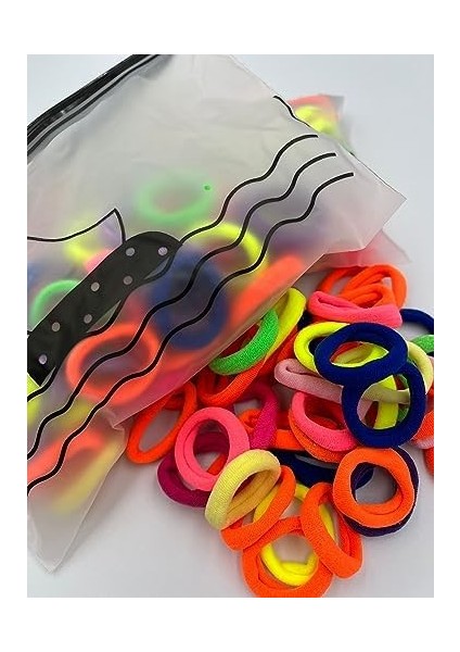 Missim Bijuteri Cüzdanlı, Küçük Boy Lastik Toka (Rengarenk)