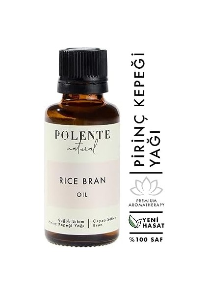 Polente Natural - Pirinç Kepegi Yağı - Soğuk Sıkım (30 Ml)