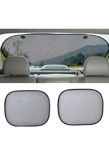 Araba Arka ve Yan Cam Araç Güneşlik Perde Seti 3 Parça Vantuzlu Oto Perde Güneşlik