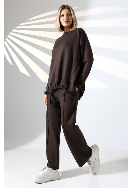 Tesettür Oyşo Modal Büzgülü Makkon Alt Üst Takım fiyatları