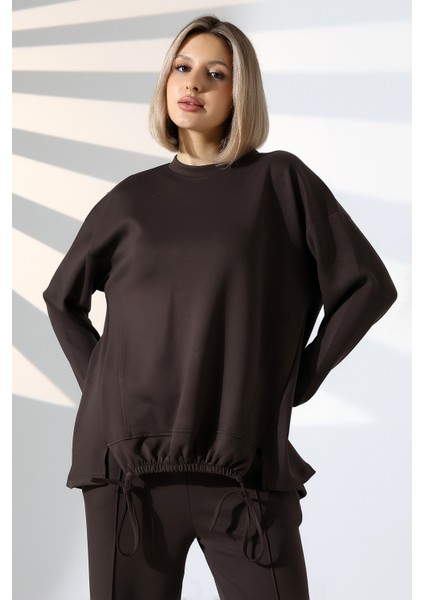 Tesettür Oyşo Modal Büzgülü Makkon Alt Üst Takım