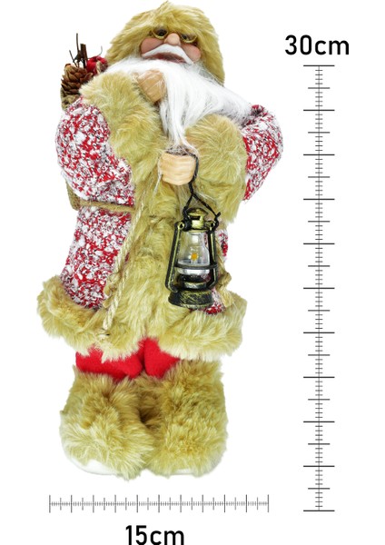 Luxury New Model 2 Noel Baba Santa 30 cm