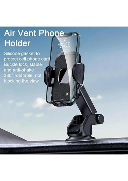 Telefon Tutucu Araç Otomatik Klipsli Araba Telefon Tutucu Ayarlanabilir Cam ve Torpido Için Yüksek Kalite Tutucu modelleri