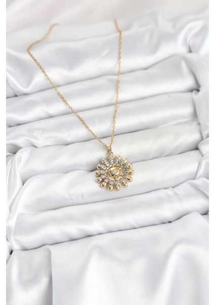 316L Çelik Zincir Gold Renk Güneş Model Kadın Ke fiyatları