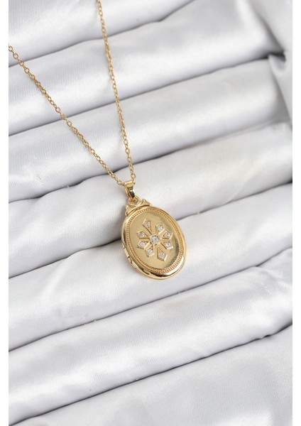 bulurum 316l çelik zincir gold renk kapaklı açılabilir model kadın ke