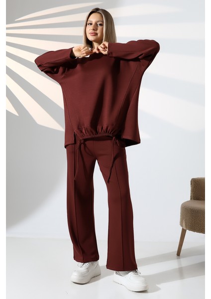 Tesettür Oyşo Modal Büzgülü Makkon Alt Üst Takım fiyatları