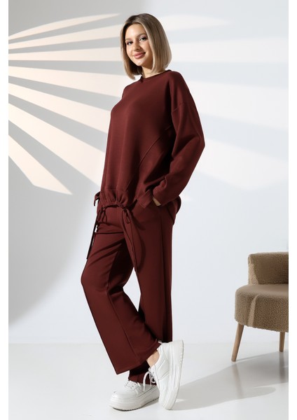 Tesettür Oyşo Modal Büzgülü Makkon Alt Üst Takım modelleri