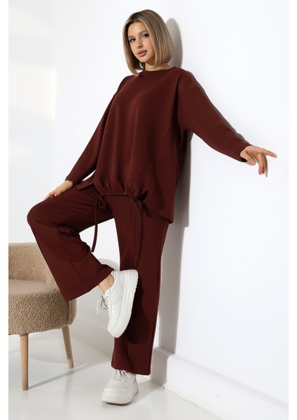 Tesettür Oyşo Modal Büzgülü Makkon Alt Üst Takım indirimleri