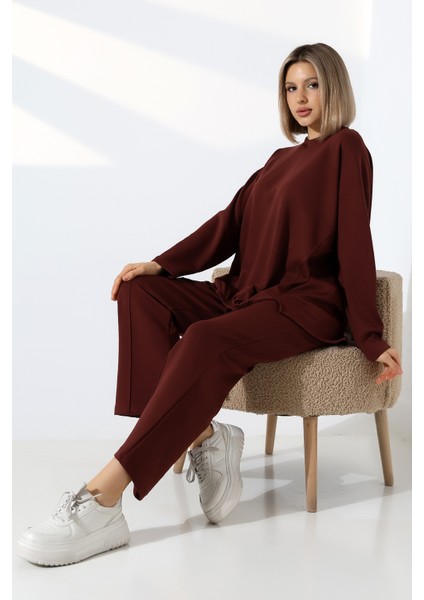 Tesettür Oyşo Modal Büzgülü Makkon Alt Üst Takım