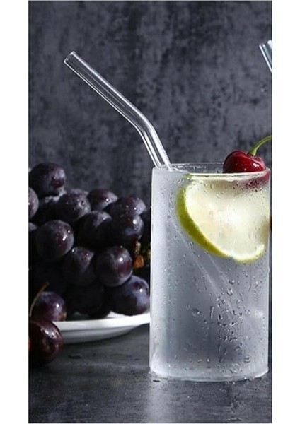 6 Adet Şeffaf Cam Eğimli Pipet - Cam Pipet 6'lı fiyatları