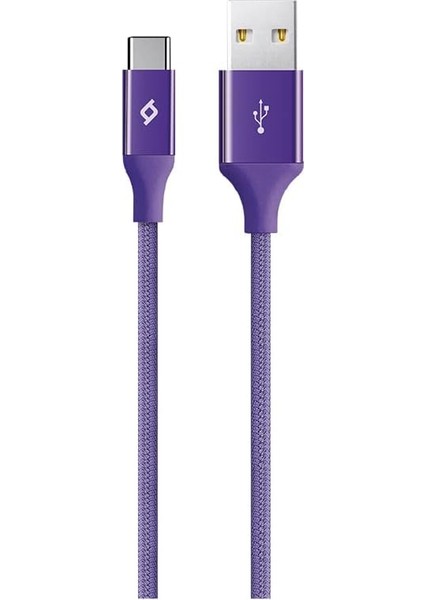 Alumicable Type-C 120CM Şarj Kablosu - Mor (2DK18MR)