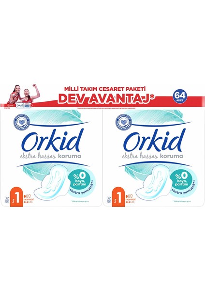 Orkid Ekstra Hassas Cesaret Paketi Normal 64&apos;lü Yeni fiyatları