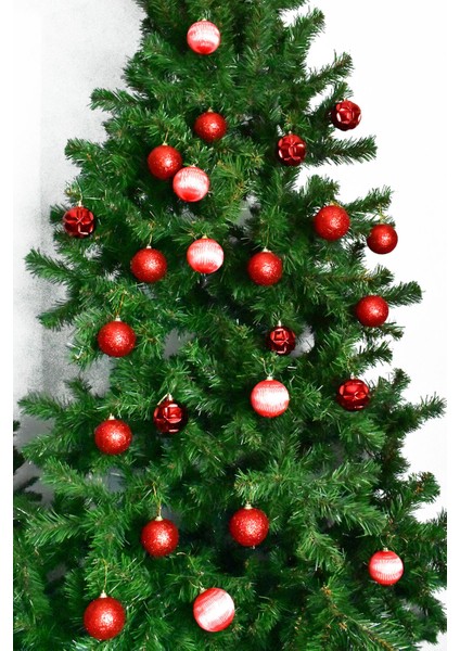 Yılbaşı Süs 24LÜ Set Kırmızı fiyatları