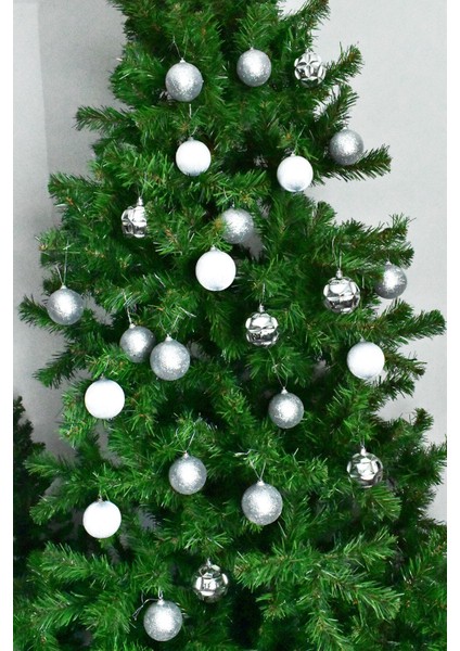 Yılbaşı Süs 24LÜ Set Gümüş fiyatları