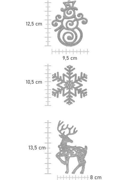12LI Simli Gümüş Yılbaşı Çam Ağacı Süs fiyatları