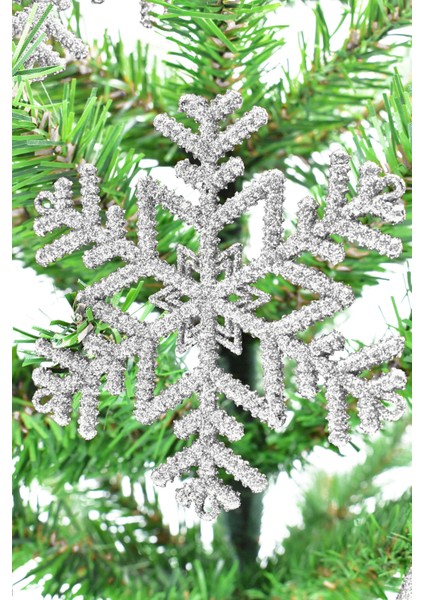 12LI Simli Gümüş Yılbaşı Çam Ağacı Süs fırsatları