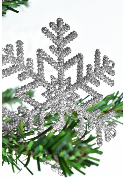 12LI Simli Gümüş Yılbaşı Çam Ağacı Süs indirimleri