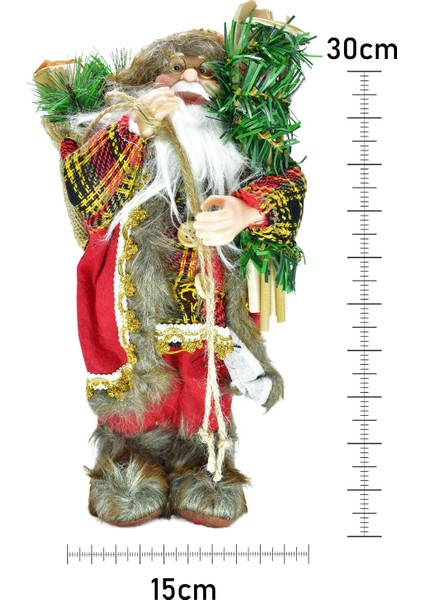 Luxury New Model 1 Noel Baba Santa 30 cm