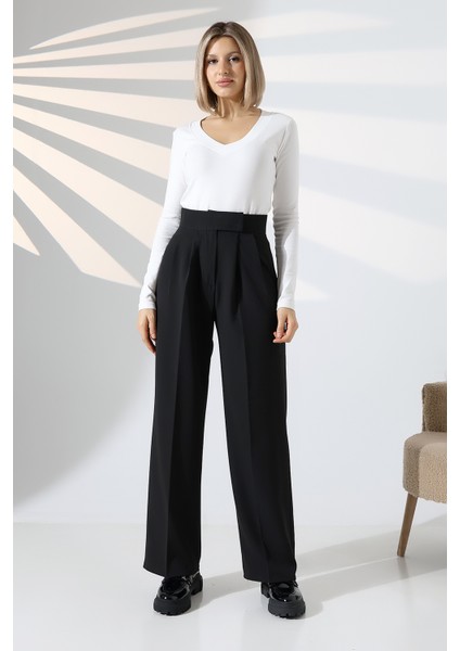 Kadın Palazzo Pantolon Beli Cırtlı