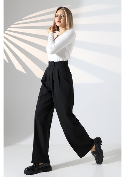 Kadın Palazzo Pantolon Beli Cırtlı