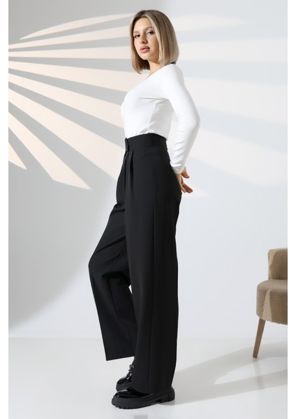 Kadın Palazzo Pantolon Beli Cırtlı