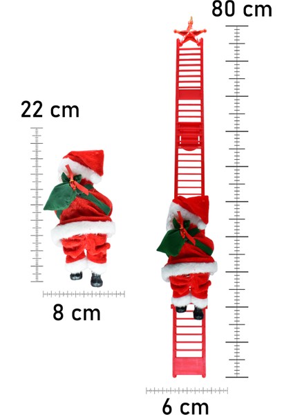 Premium Merdivenli Noel Baba Yılbaşı Süsü fiyatları
