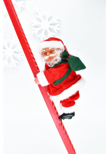 Premium Merdivenli Noel Baba Yılbaşı Süsü