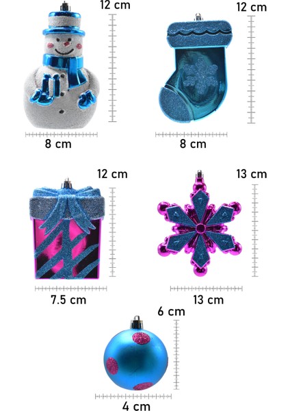 18 Parça Süs Paketi Mavi-Pembe fiyatları