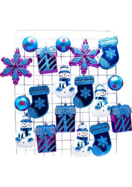 18 Parça Süs Paketi Mavi-Pembe