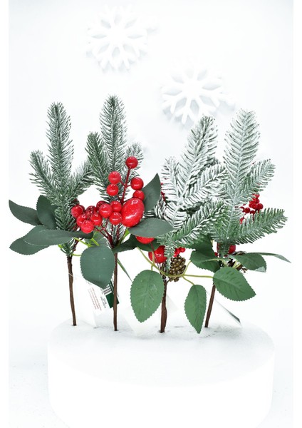 Yılbaşı 4lü Karlı Kokina Çiçeği