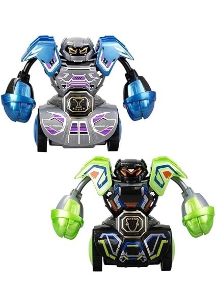 Sesli ve Işıklı Uzaktan Kumandalı Robo Kombat Tornado 2’li Paket - Siyah ve Gri Robot modelleri