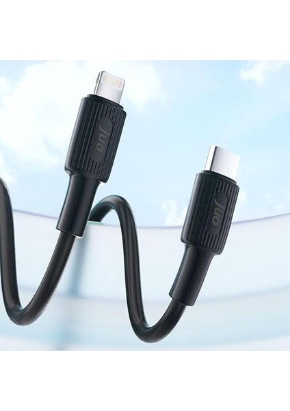 27W USB Type-C To Lightning iPhone iPad Silikon Hızlı Şarj ve Data Kablosu Siyah 1 Metre fiyatları
